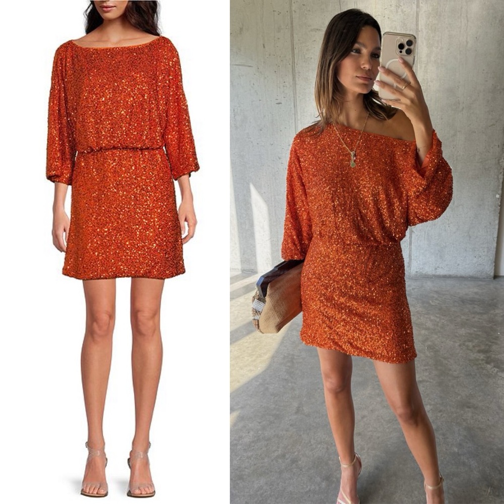 NWT Never Fully Dressed RUST TILLY DRESS Cocktail / Party dress Orange Sz 4